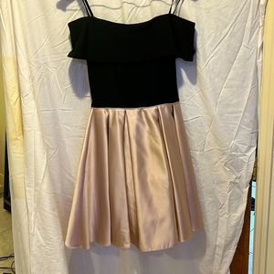 Off the shoulder a line. satin skirt dress. Betsy and Adam. Size 2